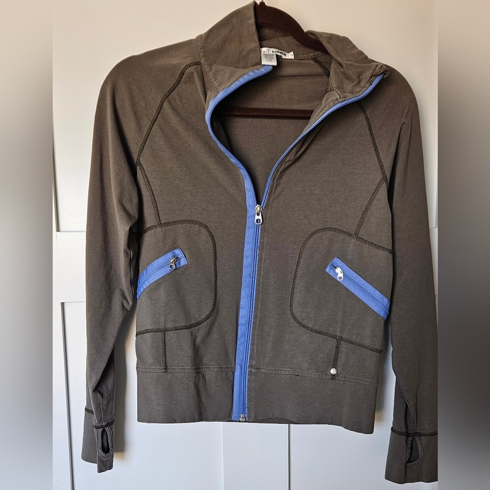 Neon Buddha zip up sweatshirt